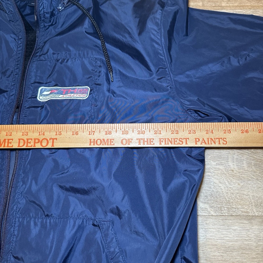 Vintage Tommy Hilfiger Windbreaker Mens Large Navy Blue Athleisure Running Y2K - Picture 10 of 11